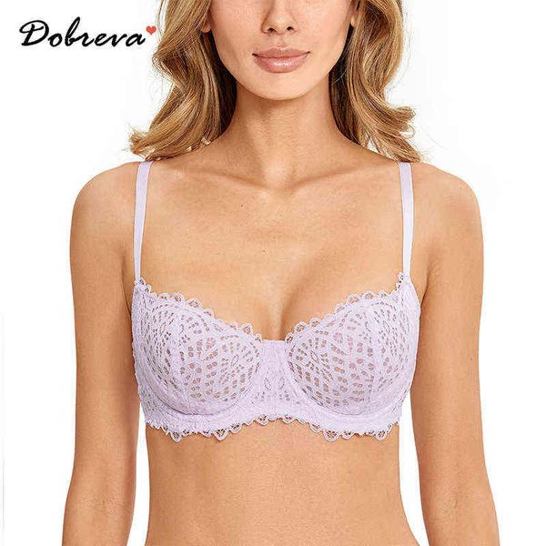 dobreva women's lace balconette bra demi see through unlined underwire bralette plus size t220824, Red;black
dobreva women's lace balconette bra demi see through unlined underwire bralette plus size t220824, Red;black