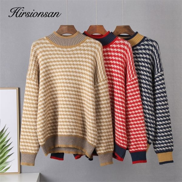 womens sweaters hirsionsan houndstooth knitted cashmere women winter loose ladies pullovers warm casual knitwear jumper 220906, White;black
womens sweaters hirsionsan houndstooth knitted cashmere women winter loose ladies pullovers warm casual knitwear jumper 220906, White;black