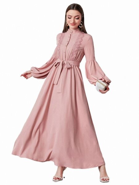 casual dresses guipure lace insert bishop sleeve belted dress i4vf#, Black;gray
casual dresses guipure lace insert bishop sleeve belted dress i4vf#, Black;gray