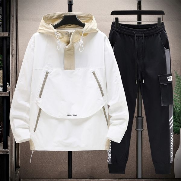 mens tracksuits spring and autumn hooded youth mens jacket personality casual loose trendy mens clothing 220906, Gray
mens tracksuits spring and autumn hooded youth mens jacket personality casual loose trendy mens clothing 220906, Gray