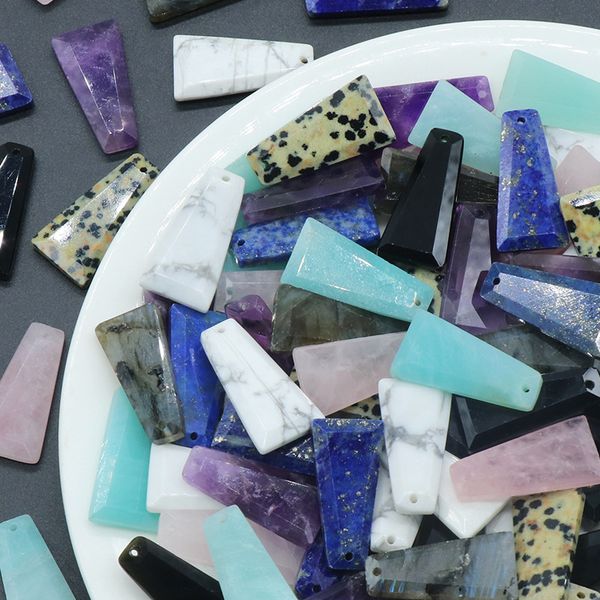 natural crystal stone trapezoid charms rose quartz labradorite amethyst lapis lazuli pendant diy necklace, Bronze;silver
natural crystal stone trapezoid charms rose quartz labradorite amethyst lapis lazuli pendant diy necklace, Bronze;silver