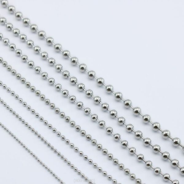 304 titanium steel bead chain necklace 5mm 6mm 18-24inch multi specification suitable lobster clasp for pendant, Silver
304 titanium steel bead chain necklace 5mm 6mm 18-24inch multi specification suitable lobster clasp for pendant, Silver