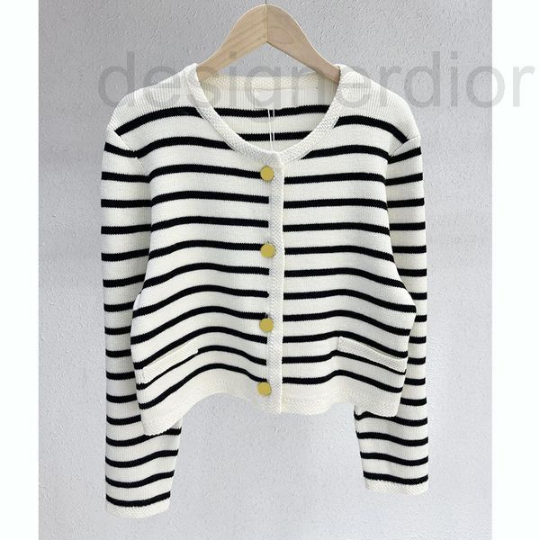 women's knits & tees designer 21 autumn new product c family black stripe round neck button cardigan simple fashion temperament casual, White
women's knits & tees designer 21 autumn new product c family black stripe round neck button cardigan simple fashion temperament casual, White