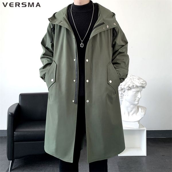 men's trench coats versma british style long hooded military jacket coat male autumn loose german windbreaker green trench coat men dro, Tan;black
men's trench coats versma british style long hooded military jacket coat male autumn loose german windbreaker green trench coat men dro, Tan;black