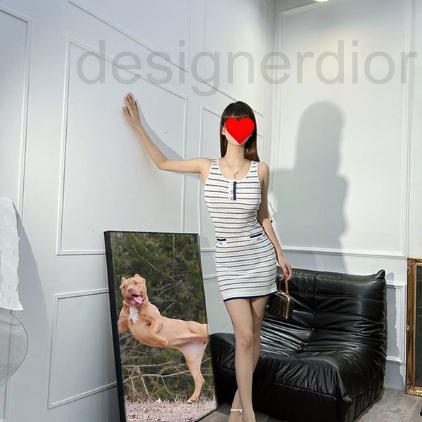 women's knits & tees designer small fragrance summer polo collar splicing contrast stripe short single breasted sweater suspender dress, White
women's knits & tees designer small fragrance summer polo collar splicing contrast stripe short single breasted sweater suspender dress, White