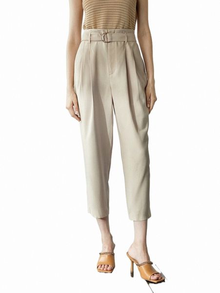 women's suits & blazers motf premium viscose belted cropped tailored pants q9yr#, White;black
women's suits & blazers motf premium viscose belted cropped tailored pants q9yr#, White;black