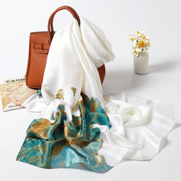 scarf sunscreen large shawl long gauze new silk satin thin lotus silk scarf, Blue;gray
scarf sunscreen large shawl long gauze new silk satin thin lotus silk scarf, Blue;gray