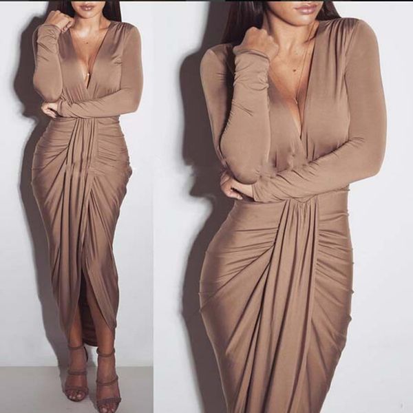 european and american dress v-neck long sleeve cotton fashion pleated nightclub, Black;gray
european and american dress v-neck long sleeve cotton fashion pleated nightclub, Black;gray