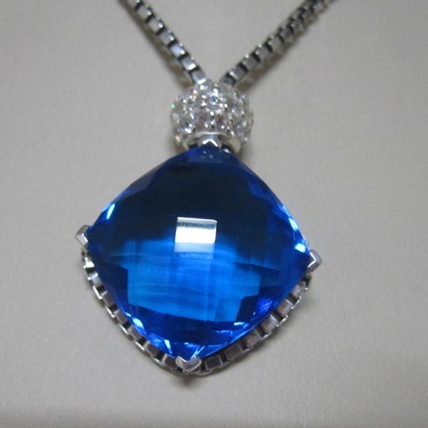 necklace 925 sterlilng silver jewelry 20mm blue z pendant women necklace 2mm box chain 18 inches
necklace 925 sterlilng silver jewelry 20mm blue z pendant women necklace 2mm box chain 18 inches