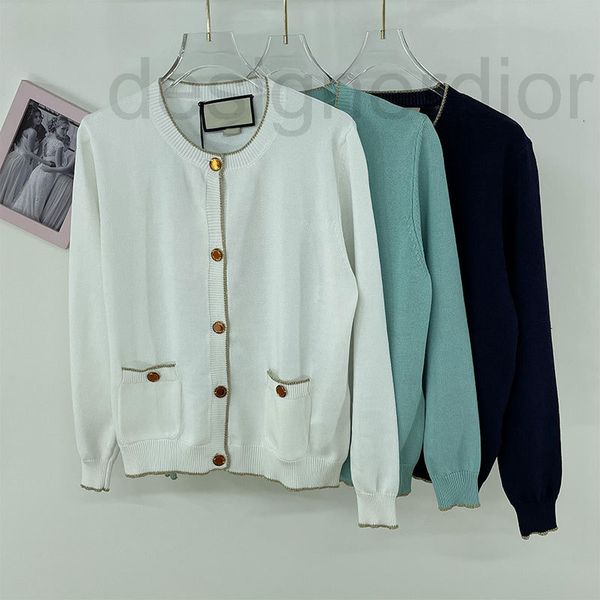 women's knits & tees designer new products in autumn letter buttons contrast color gold thread single row round neck long sleeve knitwe, White
women's knits & tees designer new products in autumn letter buttons contrast color gold thread single row round neck long sleeve knitwe, White