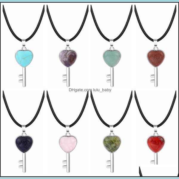 pendant necklaces love heart key gemstone pendant necklace 18inch black cord for women men birthstone healing chakra cry dhseller2010 dhbif, Silver
pendant necklaces love heart key gemstone pendant necklace 18inch black cord for women men birthstone healing chakra cry dhseller2010 dhbif, Silver