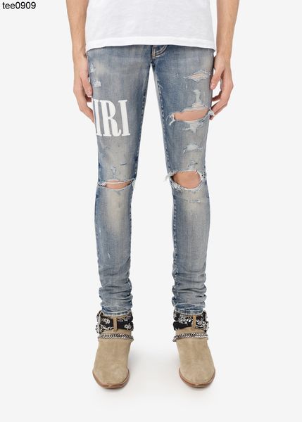 jeans correct version of style leather stitching cutting washing water hole breaking fashion high street jeans men, Blue
jeans correct version of style leather stitching cutting washing water hole breaking fashion high street jeans men, Blue