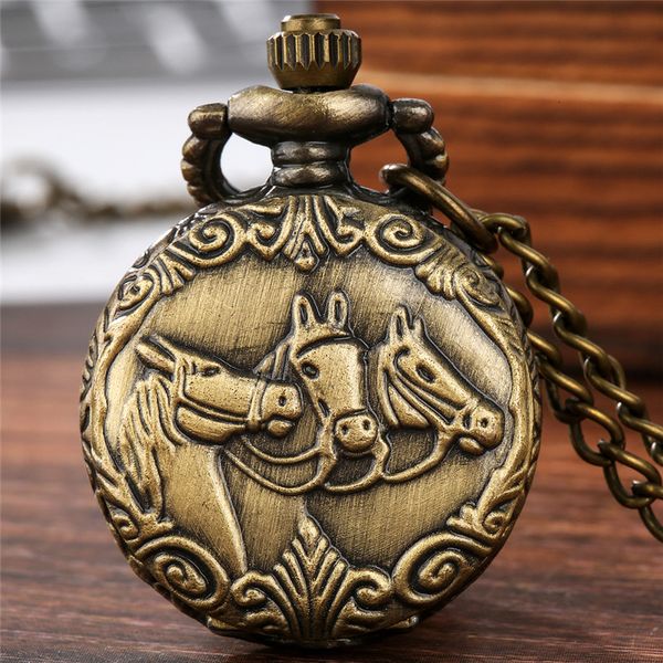 mini vintage 3d horse pattern watches men women quartz analog pocket watch small size clock with sweater necklace chain gift, Slivery;golden
mini vintage 3d horse pattern watches men women quartz analog pocket watch small size clock with sweater necklace chain gift, Slivery;golden