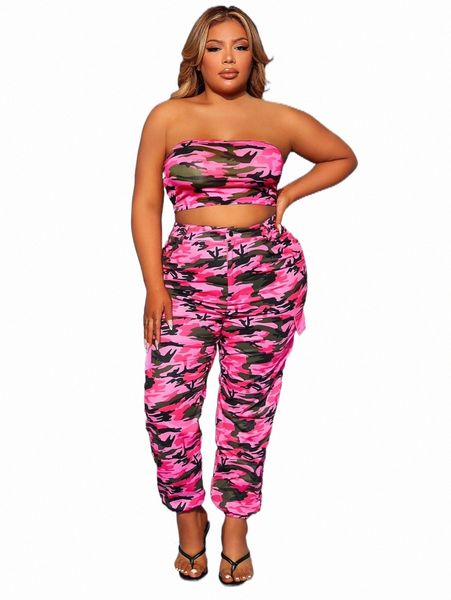 plus size dresses sxy plus camo print crop tube & cargo pants 71ow#, Black 
plus size dresses sxy plus camo print crop tube & cargo pants 71ow#, Black