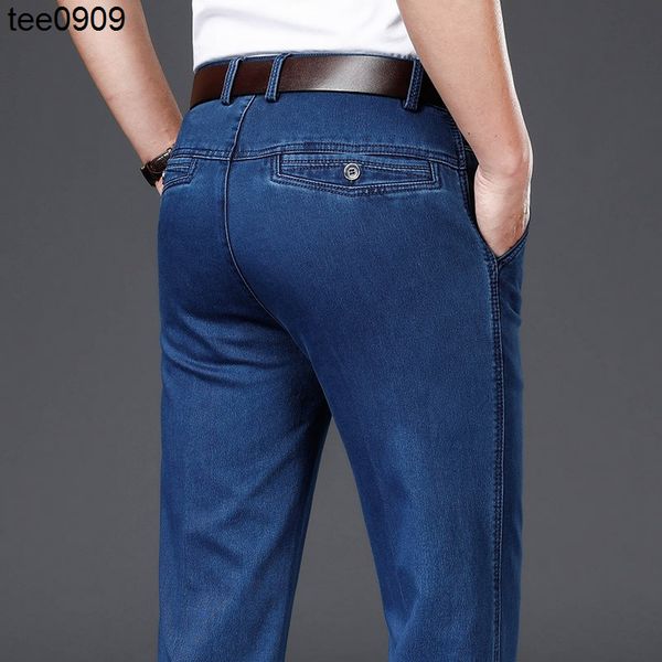 thin stretch men's jeans middle-aged and young men's pants loose daddy's pants, Blue
thin stretch men's jeans middle-aged and young men's pants loose daddy's pants, Blue