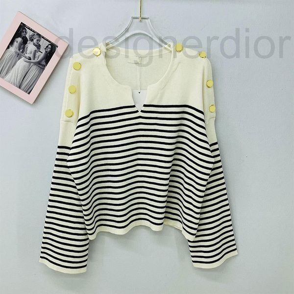 women's knits & tees designer summer new black and white striped stitched sweater v-neck long sleeve loose foreign style short women hi
women's knits & tees designer summer new black and white striped stitched sweater v-neck long sleeve loose foreign style short women hi
