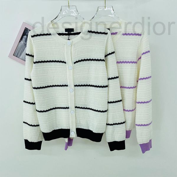 women's knits & tees designer new product in early autumn french small fragrance color contrast stripe sweater cardigan jacquard round, White
women's knits & tees designer new product in early autumn french small fragrance color contrast stripe sweater cardigan jacquard round, White