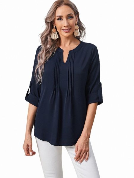 women's blouses & shirts emery rose plicated detail roll tab sleeve blouse i8ep#, White
women's blouses & shirts emery rose plicated detail roll tab sleeve blouse i8ep#, White
