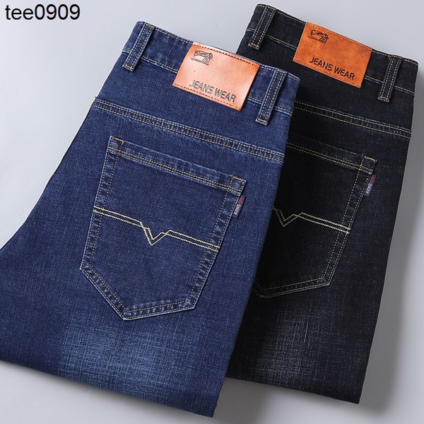 jeans spring and autumn style straight tube good quality leisure elastic jeans business trousers, Blue
jeans spring and autumn style straight tube good quality leisure elastic jeans business trousers, Blue