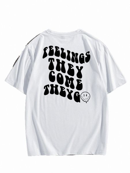 men's t-shirts romwe guys letter cartoon face graphic tee l4pw#, White;black