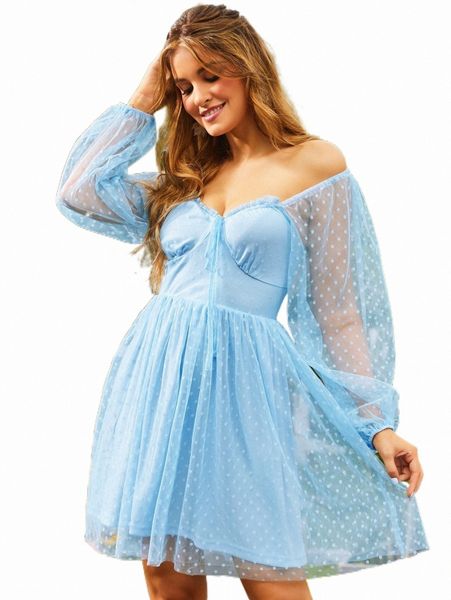 casual dresses sbetro off shoulder lantern sleeve swiss dot mesh dress j2li#, Black;gray
casual dresses sbetro off shoulder lantern sleeve swiss dot mesh dress j2li#, Black;gray