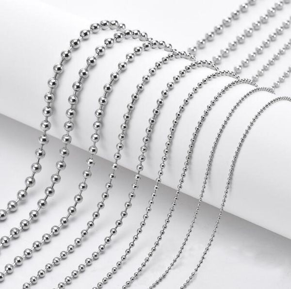 titanium steel bead chain necklace 3mm 3.2mm 16-24inch multi specification suitable lobster clasp for pendant, Silver
titanium steel bead chain necklace 3mm 3.2mm 16-24inch multi specification suitable lobster clasp for pendant, Silver