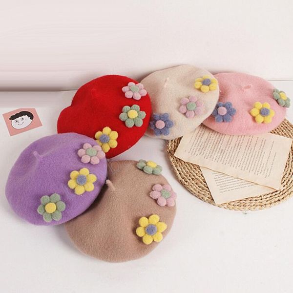 kids tricolor flower beret cap autumn winter girl warm hat pure color cute japanese style handmade fashion painter cap, Yellow
kids tricolor flower beret cap autumn winter girl warm hat pure color cute japanese style handmade fashion painter cap, Yellow