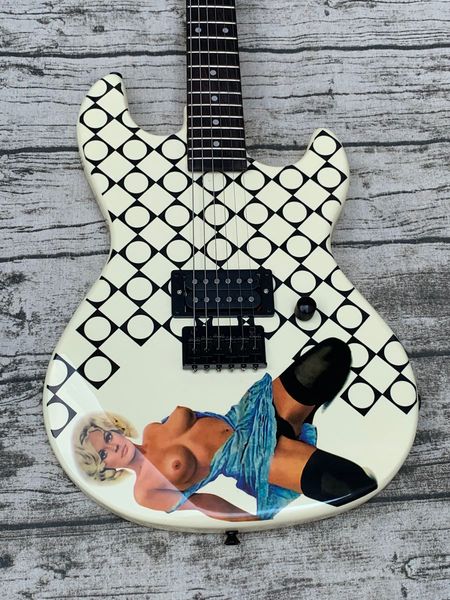 custom electric guitar jerry cantrell blue dress electric guitar