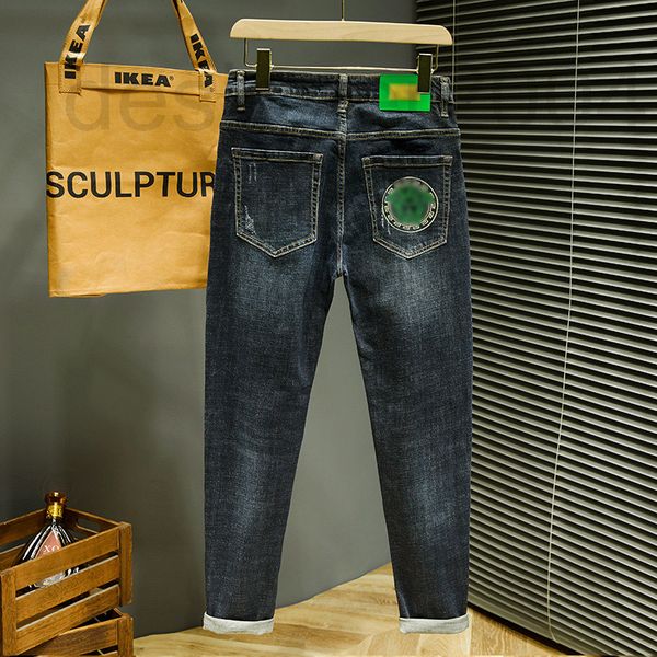 men's jeans designer hong kong high-end embroidered water ghost green european version elastic slim fit leggings fashion brand pants ns, Blue
men's jeans designer hong kong high-end embroidered water ghost green european version elastic slim fit leggings fashion brand pants ns, Blue