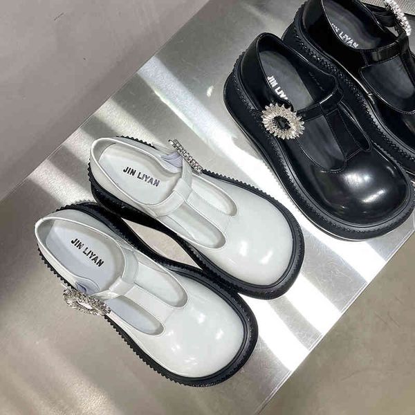 dress shoes little daisy round head mary jane sandals women flower small leather shoes sweet muffin thick soles, Black
dress shoes little daisy round head mary jane sandals women flower small leather shoes sweet muffin thick soles, Black