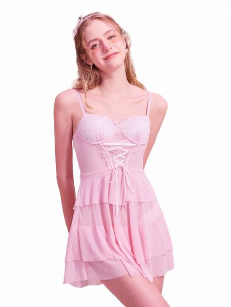 women's sleepwear romwe kawaii contrast lace ruffle hem lace up babydoll & thong p2jh#, Black;red
women's sleepwear romwe kawaii contrast lace ruffle hem lace up babydoll & thong p2jh#, Black;red