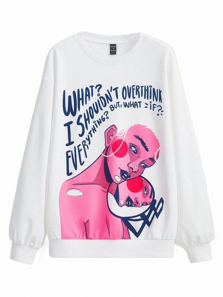 women's hoodies & sweatshirts x elledee slogan & figure graphic drop shoulder sweatshirt v0e6#, Black
women's hoodies & sweatshirts x elledee slogan & figure graphic drop shoulder sweatshirt v0e6#, Black