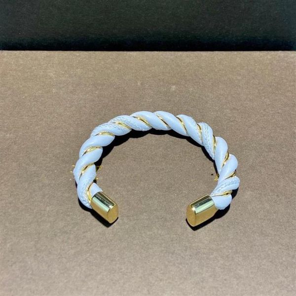bangle vintage gold color leather cuff design jewelry white brown bracelet fashion cool brand281d, Black
bangle vintage gold color leather cuff design jewelry white brown bracelet fashion cool brand281d, Black