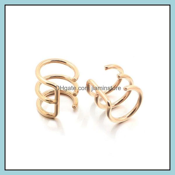 clip on screw back three ring ear clip stainless steel spiral cartilage earrings non-perforated female models girls supplies 6 drop dh3za, Silver
clip on screw back three ring ear clip stainless steel spiral cartilage earrings non-perforated female models girls supplies 6 drop dh3za, Silver