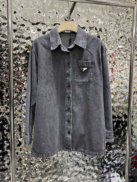 women's jackets designer p's 2022 autumn new denim shirt jacket e4dv, Black;brown
women's jackets designer p's 2022 autumn new denim shirt jacket e4dv, Black;brown