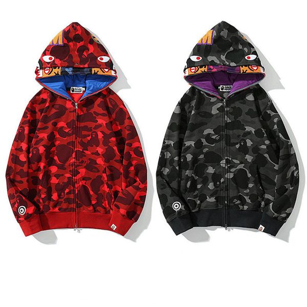 designer luxury autumn winter apes fashion shark stitched laminated pocket double hat men and women zipper hooded cardigan sweater, Black
designer luxury autumn winter apes fashion shark stitched laminated pocket double hat men and women zipper hooded cardigan sweater, Black