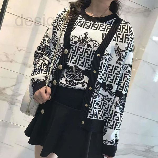 women's knits & tees designer double-f jacquard autumn and winter new fashion pullover sweater women's long sleeve slim knit botto, White
women's knits & tees designer double-f jacquard autumn and winter new fashion pullover sweater women's long sleeve slim knit botto, White