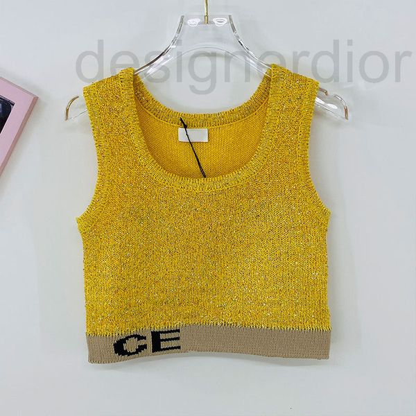 women's tanks & camis designer summer new product gold thread letter round neck pullover sleeveless sweater webbing elastic slim fittin, White
women's tanks & camis designer summer new product gold thread letter round neck pullover sleeveless sweater webbing elastic slim fittin, White