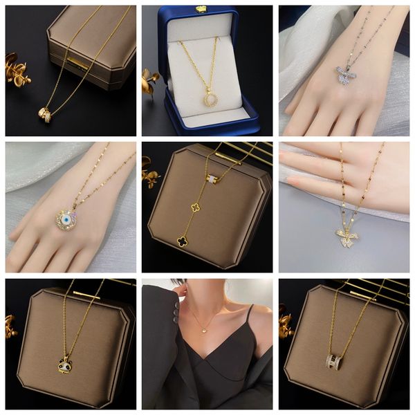 classic design clover pendant necklace gold plated stainless steel jewelry for women gift, Silver
classic design clover pendant necklace gold plated stainless steel jewelry for women gift, Silver