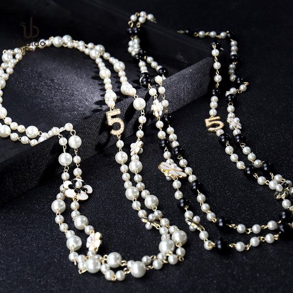 fashion luxury designer classic flower elegant bright pearl multi layer long winter sweater statement necklace for woman211i, Black
fashion luxury designer classic flower elegant bright pearl multi layer long winter sweater statement necklace for woman211i, Black