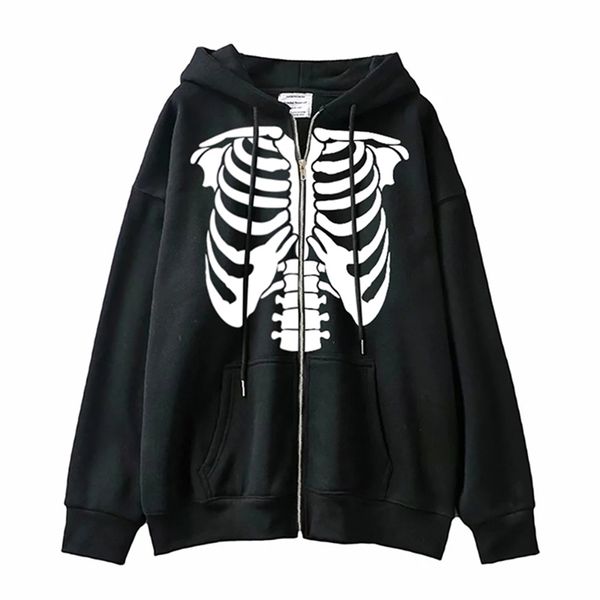 women's hoodies sweatshirts skeleton zipper hoodie y2k harajuku long sleeve sweatshirt skull anime men women oversized hooded loose str, Black
women's hoodies sweatshirts skeleton zipper hoodie y2k harajuku long sleeve sweatshirt skull anime men women oversized hooded loose str, Black