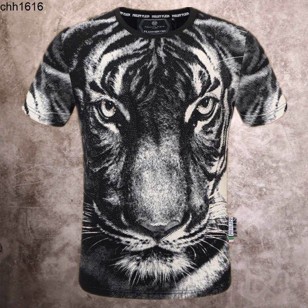 tee summer new 3d tiger head short sleeve men's european and american fashion brand drill large men's round neck t-shirt men', White;black
tee summer new 3d tiger head short sleeve men's european and american fashion brand drill large men's round neck t-shirt men', White;black