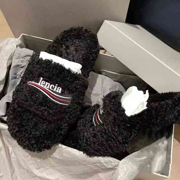 slippers sandals woolen women's autumn and winter thick bottom black embroidered flat lamb hair flip flops
slippers sandals woolen women's autumn and winter thick bottom black embroidered flat lamb hair flip flops