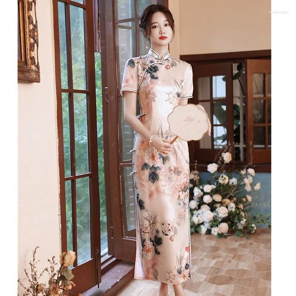 ethnic clothing female satin floral printed chinese dress mandarin collar oriental cheongsam slim high split qipao large size 3xl-4xl, Red
ethnic clothing female satin floral printed chinese dress mandarin collar oriental cheongsam slim high split qipao large size 3xl-4xl, Red