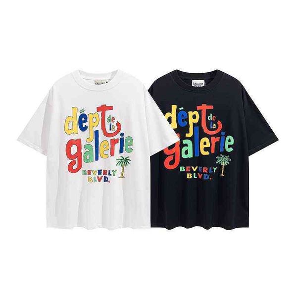 men's t-shirt galley shirts dept fashion brand gary new colorful letter printing loose casual and women's short sleeve fashion, White;black
men's t-shirt galley shirts dept fashion brand gary new colorful letter printing loose casual and women's short sleeve fashion, White;black