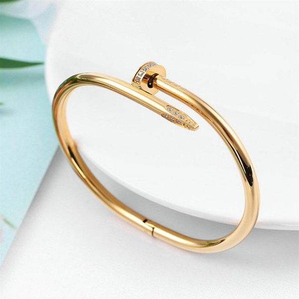 with bag gold silver titanium steel bracelet inlay diamond screw cuff bracelets women men love jewelry gift 16 19 size315f, Black
with bag gold silver titanium steel bracelet inlay diamond screw cuff bracelets women men love jewelry gift 16 19 size315f, Black