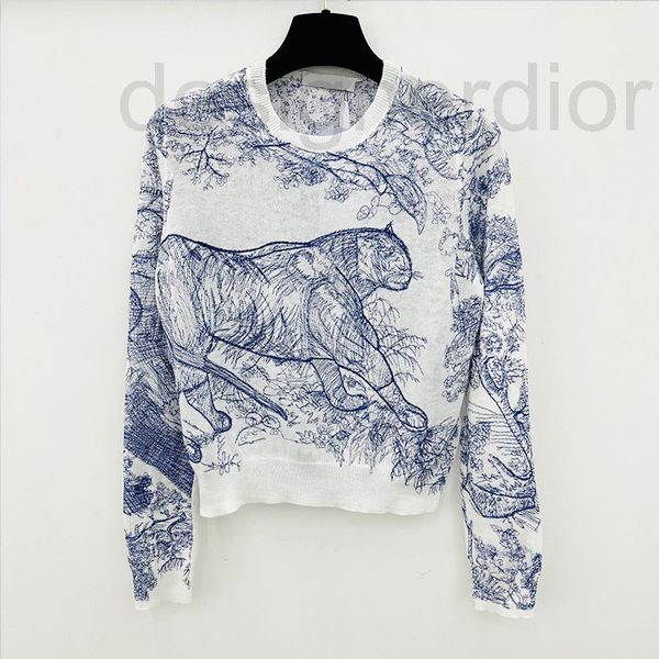 women's knits & tees designer d's jungle animal embroidered cashmere tiger pattern long sleeve knitted sweater female e192, White
women's knits & tees designer d's jungle animal embroidered cashmere tiger pattern long sleeve knitted sweater female e192, White