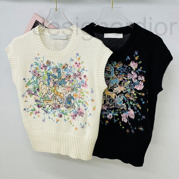 women's knits & tees designer d family color picture embroidery jungle cashmere sweater round neck pullover sleeveless vest elegant thi, White
women's knits & tees designer d family color picture embroidery jungle cashmere sweater round neck pullover sleeveless vest elegant thi, White