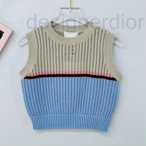 women's tanks & camis designer small fragrance vertical stripe contrast color reduced age hollow out sweater vest loose and thin round, White
women's tanks & camis designer small fragrance vertical stripe contrast color reduced age hollow out sweater vest loose and thin round, White