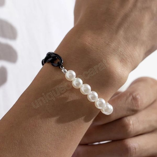 mix black color imitation pearl chain bracelet for men classic handmade beads bangles couple gay jewelry, Golden;silver
mix black color imitation pearl chain bracelet for men classic handmade beads bangles couple gay jewelry, Golden;silver